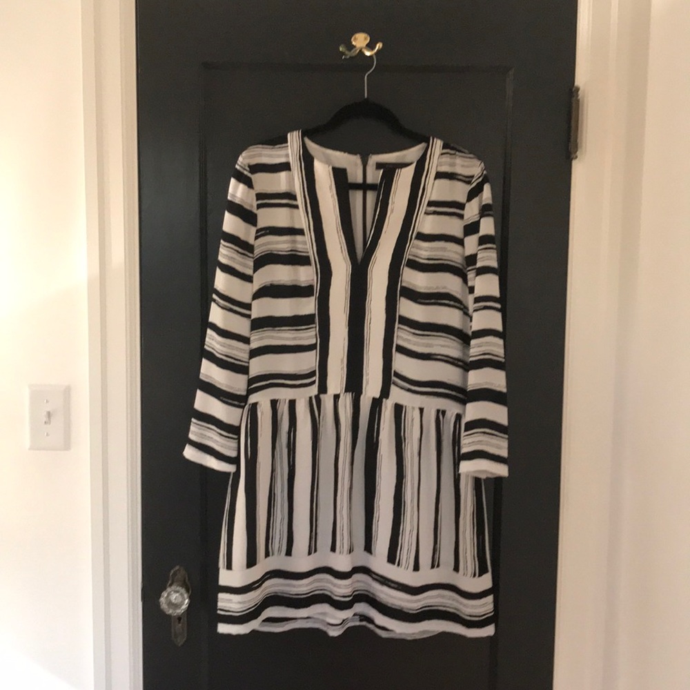 BCBG Black & White Dress